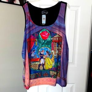 Stained Glass Beauty & the Beast Torrid x Disney Tank - 3X - NWT